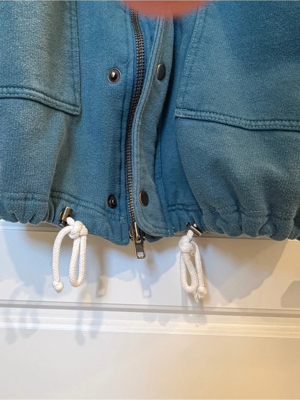Free People Radio Cardi Hoodie Jacket Top Teal - Picture 10 of 14